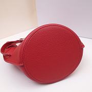 Celine Big Bag Nano Bucket In Supple Grained Calfskin Red – 187243 – 21x15x15 cm - 2