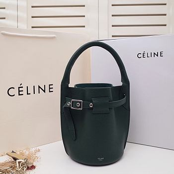 Celine Big Bag Nano Bucket In Supple Grained Calfskin Laurel Green – 187243 – 21x15x15 cm