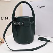 Celine Big Bag Nano Bucket In Supple Grained Calfskin Laurel Green – 187243 – 21x15x15 cm - 2