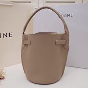 Celine Big Bag Nano Bucket In Supple Grained Calfskin Taupe – 187243 – 21x15x15 cm - 3