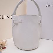 Celine Big Bag Nano Bucket In Supple Grained Calfskin White – 187243 – 21x15x15 cm - 2