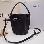 Celine Big Bag Nano Bucket In Supple Grained Calfskin Black – 187243 – 21x15x15 cm - 3