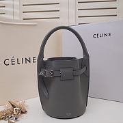 Celine Big Bag Nano Bucket In Supple Grained Calfskin Grey – 187243 – 21x15x15 cm - 1