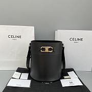 Celine Full Leather Arc De Triomphe Bucket Bag Black – 60113 – 25x29x22 cm - 1