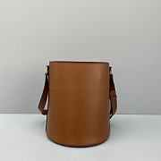 Celine Full Leather Arc De Triomphe Bucket Bag Brown – 60113 – 25x29x22 cm - 2