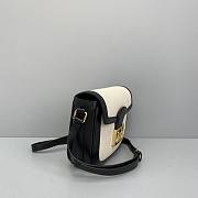 Celine Classic Two-Wheeled Carriage Messenger Bag Black/White – 60116 – 23x16.5x6 cm - 6