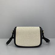 Celine Classic Two-Wheeled Carriage Messenger Bag Black/White – 60116 – 23x16.5x6 cm - 3