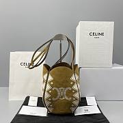 Celine Matte Embroidered Bucket Bag Frosted – 60114 - 22.5x16x16 cm - 1