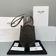 Celine Vintage Print Bucket Bag Brown – 60114 – 22x16x14 cm - 1