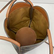 Celine Vintage Print Bucket Bag Brown – 60114 – 22x16x14 cm - 3