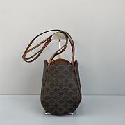 Celine Vintage Print Bucket Bag Brown – 60114 – 22x16x14 cm - 5