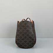 Celine Vintage Print Bucket Bag Brown – 60114 – 22x16x14 cm - 6