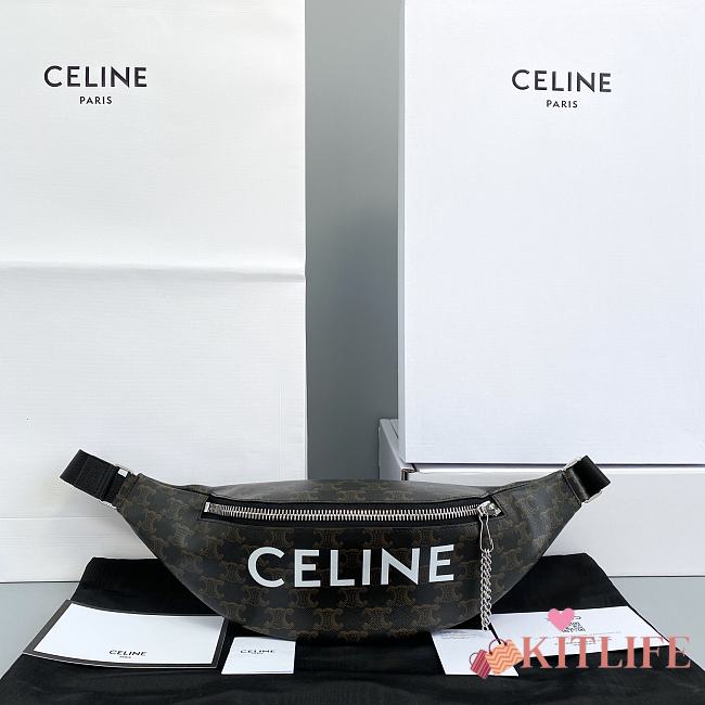 Celine Belt Bag In Triomphe Black – 60086 – 41x13x7.5 cm - 1