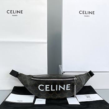 Celine Belt Bag In Triomphe Black – 60086 – 41x13x7.5 cm