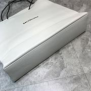Balenciaga Large Size Lychee Pattern Leather Shopping Bag White  – 55x13x45 cm - 2
