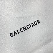 Balenciaga Large Size Lychee Pattern Leather Shopping Bag White  – 55x13x45 cm - 3