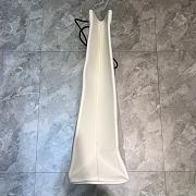 Balenciaga Large Size Lychee Pattern Leather Shopping Bag White  – 55x13x45 cm - 4