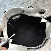 Balenciaga Large Size Lychee Pattern Leather Shopping Bag White  – 55x13x45 cm - 6