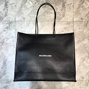 Balenciaga Large Size Lychee Pattern Leather Shopping Bag Black  – 55x13x45 cm - 1