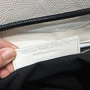 Balenciaga Lychee Pattern Leather Shopping Bag White – 32x9x33 cm - 4