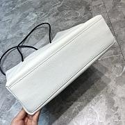 Balenciaga Lychee Pattern Leather Shopping Bag White – 32x9x33 cm - 6