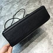 Balenciaga Lychee Pattern Leather Shopping Bag Black – 32x9x33 cm - 6