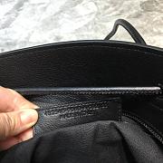 Balenciaga Lychee Pattern Leather Shopping Bag Black – 32x9x33 cm - 4