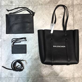 Balenciaga Parisian Everyday Imported Cowhide Small Shopping Bag Black – 25x10x29 cm