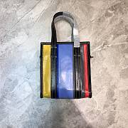 Balenciaga Bazar Shopper Shopping Bag Blue/Yellow – 18x9x20 cm - 6