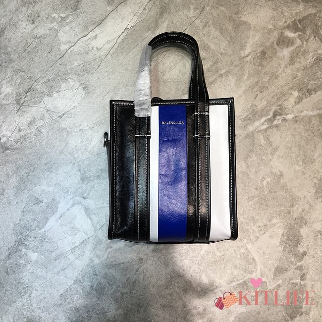 Balenciaga Bazar Shopper Shopping Bag Blue/White – 18x9x20 cm - 1