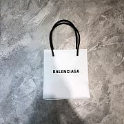 Balenciaga Small Square Imported Toothpick Calfskin Shopping Bag White – 19x8x21.5 cm - 1