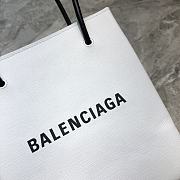 Balenciaga Small Square Imported Toothpick Calfskin Shopping Bag White – 19x8x21.5 cm - 3