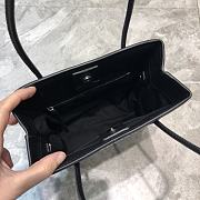 Balenciaga Small Square Imported Toothpick Calfskin Shopping Bag Black – 19x8x21.5 cm - 2