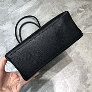 Balenciaga Small Square Imported Toothpick Calfskin Shopping Bag Black – 19x8x21.5 cm - 4
