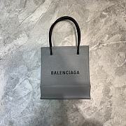 Balenciaga Small Square Imported Toothpick Calfskin Shopping Bag Grey – 19x8x21.5 cm - 1