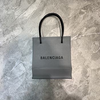 Balenciaga Small Square Imported Toothpick Calfskin Shopping Bag Grey – 19x8x21.5 cm