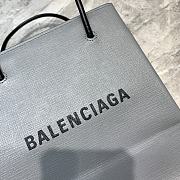 Balenciaga Small Square Imported Toothpick Calfskin Shopping Bag Grey – 19x8x21.5 cm - 3