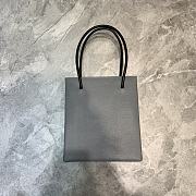 Balenciaga Small Square Imported Toothpick Calfskin Shopping Bag Grey – 19x8x21.5 cm - 5
