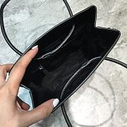 Balenciaga Small Square Imported Calfskin Tumble Pattern Shopping Bag Black – 19x8x21.5 cm - 2