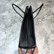 Balenciaga Small Square Imported Calfskin Tumble Pattern Shopping Bag Black – 19x8x21.5 cm - 4