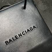 Balenciaga Small Square Imported Calfskin Tumble Pattern Shopping Bag Silver – 19x8x21.5 cm - 5