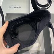Balenciaga Small Canvas Bucket Handbag Comes La Black –23x21x15.5cm - 3