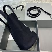 Balenciaga Small Canvas Bucket Handbag Comes La Black –23x21x15.5cm - 4
