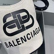 Balenciaga Small Canvas Bucket Handbag Comes La White –23x21x15.5cm - 5