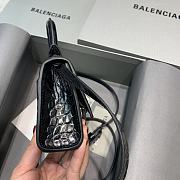 Balenciaga Mini Hourglass Crocodile Black With Black Buckle – 11.5x14x4.5 cm - 2