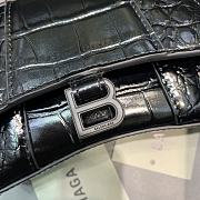 Balenciaga Mini Hourglass Crocodile Black With Black Buckle – 11.5x14x4.5 cm - 6