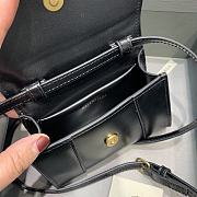 Balenciaga Mini Hourglass Plain Black With Gold Buckle – 11.5x14x4.5 cm - 5