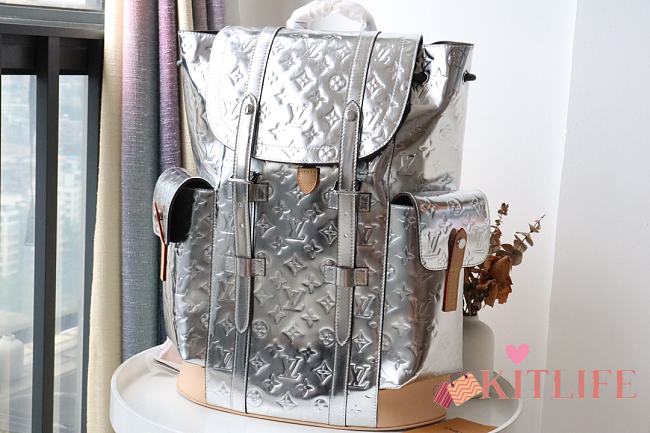 Louis Vuitton Christopher Mirror Patent Leather Backpack – M58756 - 41x47x13cm - 1