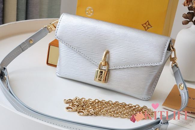 Louis Vuitton Padlock On Strap Epi Leather Handbag Sliver - M80682 – 19x11x3cm - 1