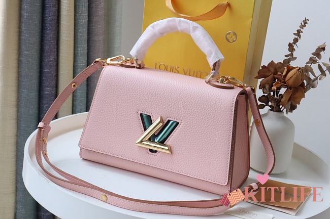 Louis Vuitton Twist One Handle Taurillon Leather Handbag Pink - M57093 – 17x25x11cm - 1